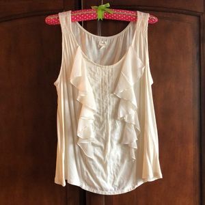 Cream colored tank drop Anthropologie